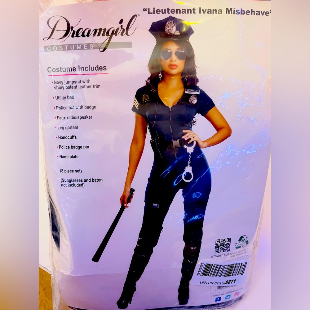 Dreamgirl Lieutenant Ivana Misbehave Halloween costume in size M, New.